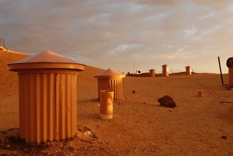 coober pedy orange chimneys