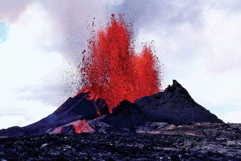 Eruption Kilauea Hawaii Volcanoes National Park 1983